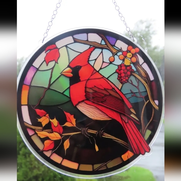 New Red cardinal bird suncatcher - Picture 5 of 6